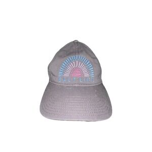 Salt Life Women's Rainbow Shell Graphic Hat Gray Cotton Adjustable One Size